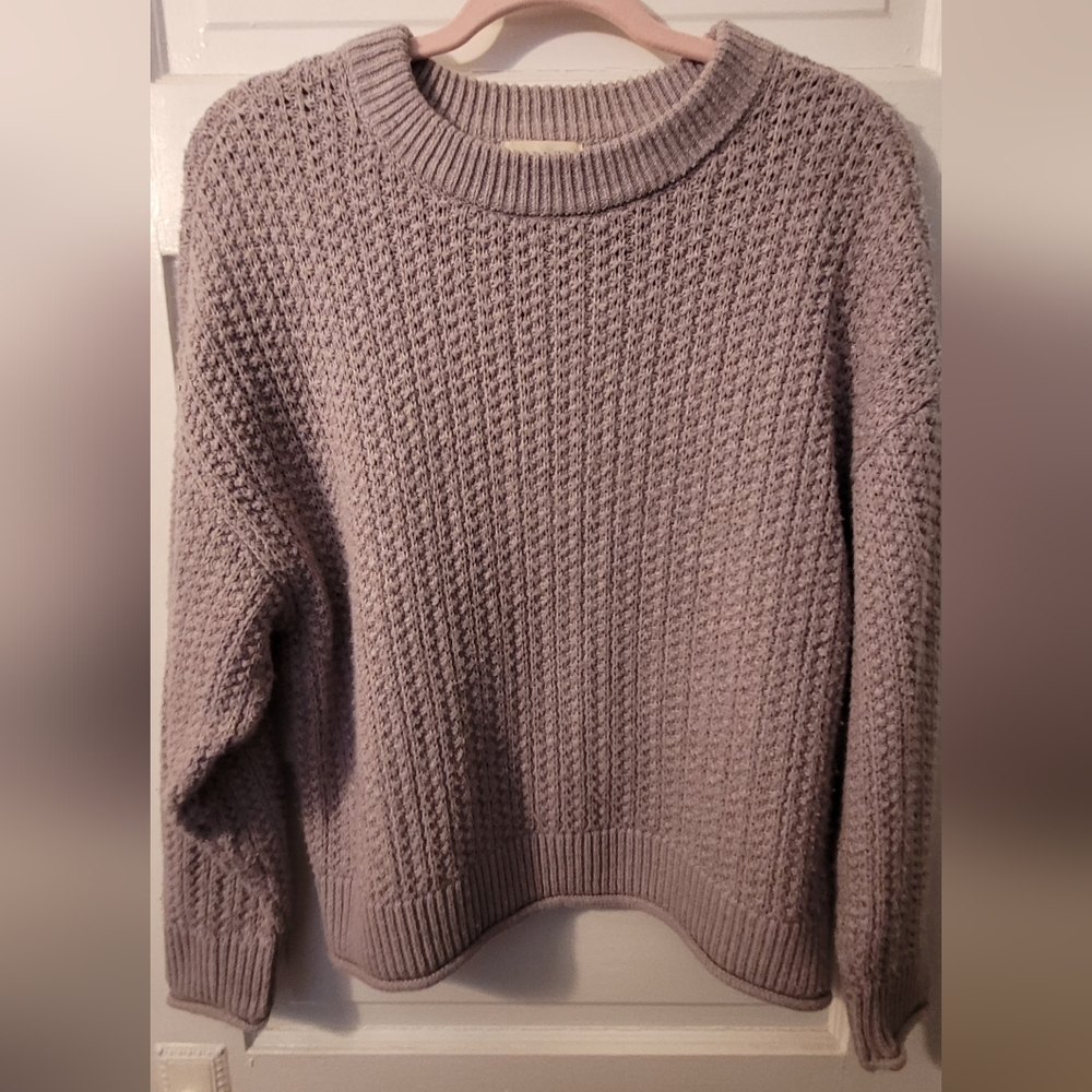Universal Thread Textured Knit Sweater in Soft Purple